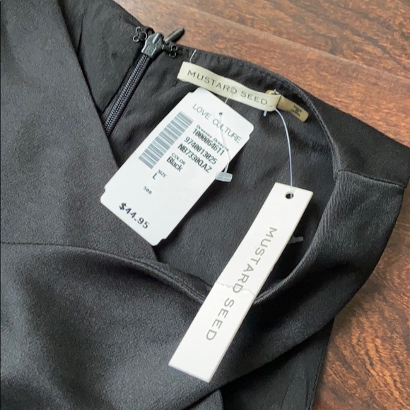 Mustard Seed Cross Front Black Dress - Picture 6 of 7